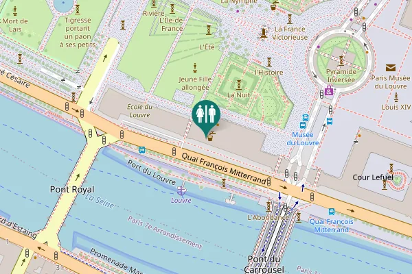 Map showing location of Carousel Garden Toilet