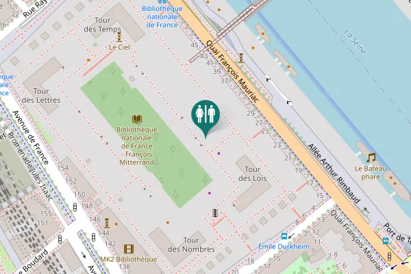 Map showing location of Quai François Mauriac 35 Toilet