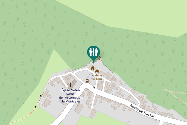 Map showing location of Place de la Mairie Toilet