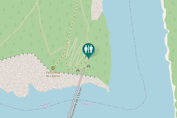 Map showing location of Piste DFCI Les Sagnes Toilet