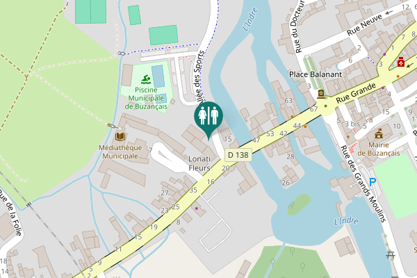 Map showing location of Allée de la Tête Noire 15 Toilet