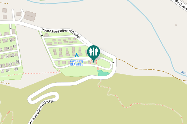 Map showing location of Route Forestière d'Osséja Toilet