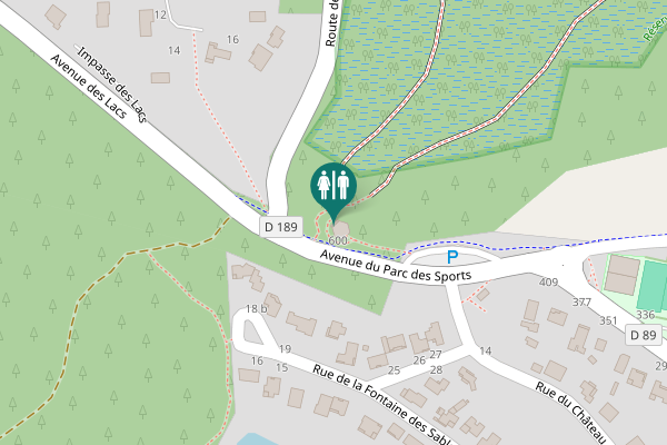 Map showing location of Avenue du Parc des Sports 600 Toilet
