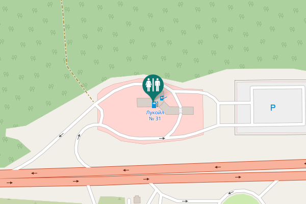 Map showing location of М1 Toilet