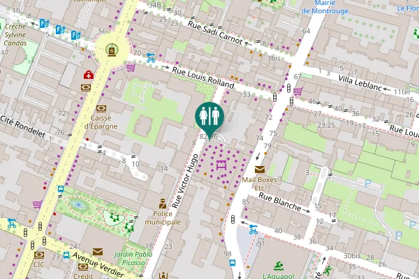 Map showing location of Avenue Henri Ginoux 82-86 Toilet
