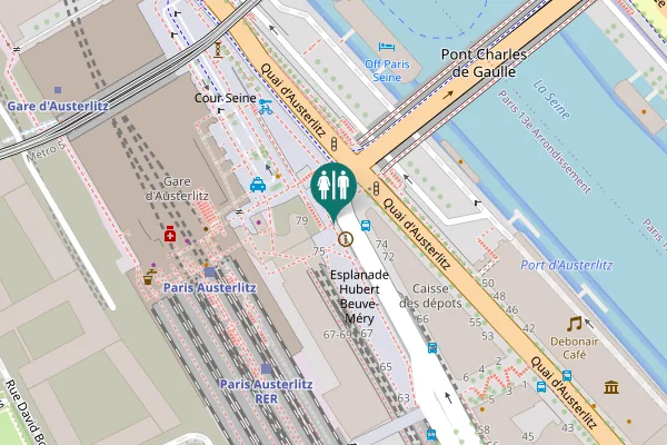 Map showing location of Voie GC/13 Toilet