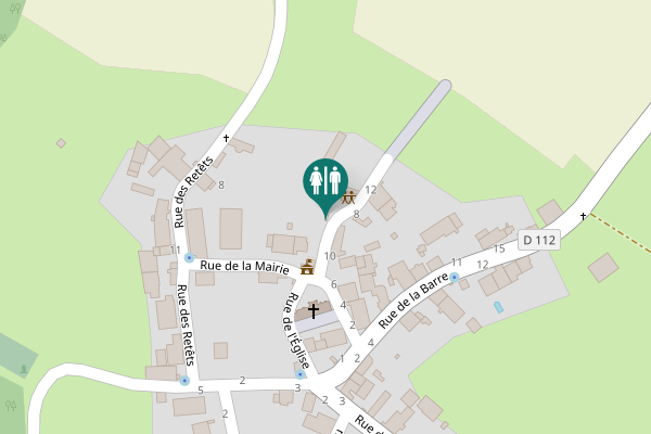 Map showing location of Rue des Chassaignes 10 Toilet