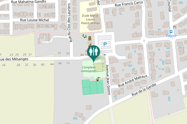 Map showing location of WC H