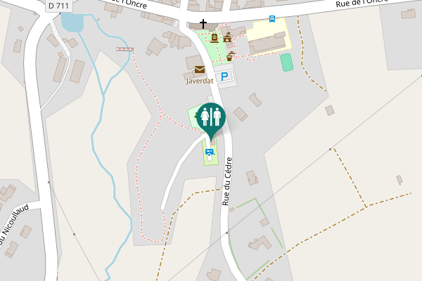 Map showing location of Rue du Cédre Toilet