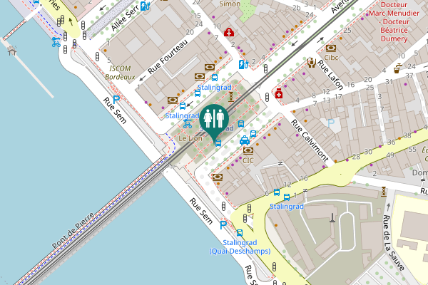 Map showing location of Place de Stalingrad 3 Toilet