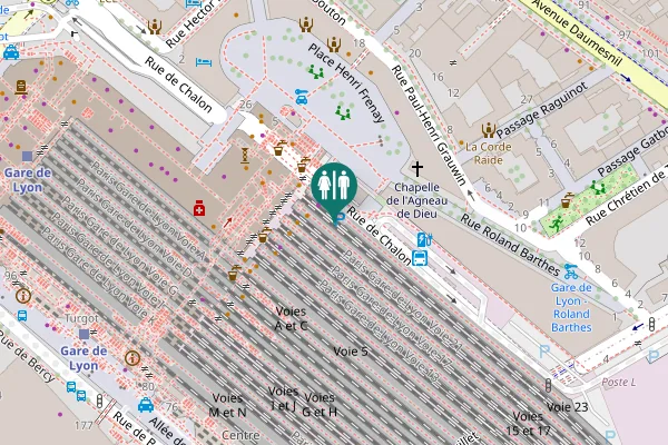 Map showing location of Rue de Chalon 5 Toilet