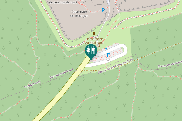 Map showing location of Douaumont-Vaux Toilet