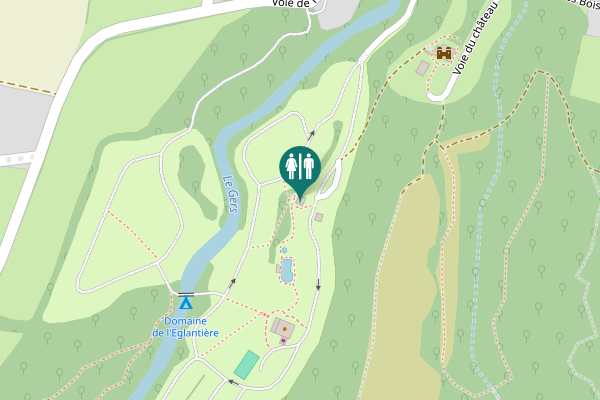 Map showing location of Voie de la Côte ou Coustou Toilet