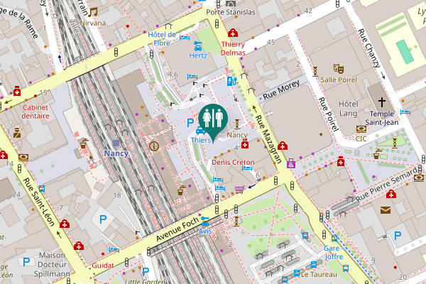 Map showing location of Place Simone Veil 5 Toilet