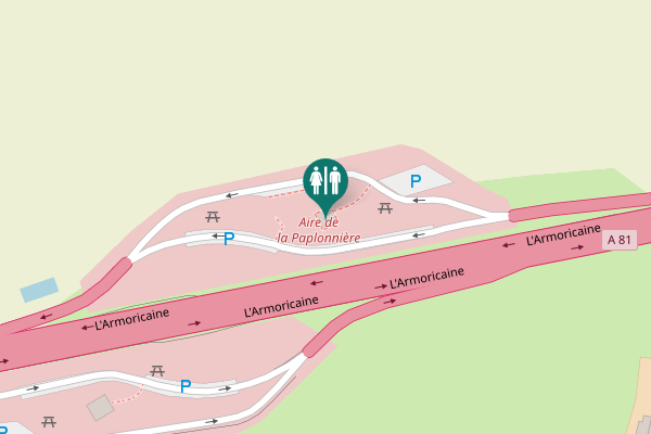 Map showing location of L'Armoricaine Toilet