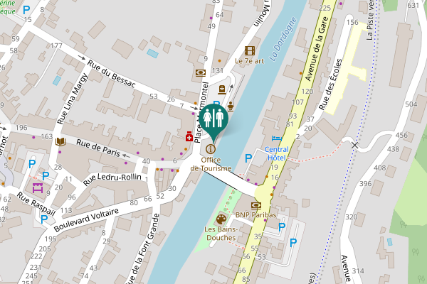 Map showing location of Place Marmontel 287 Toilet