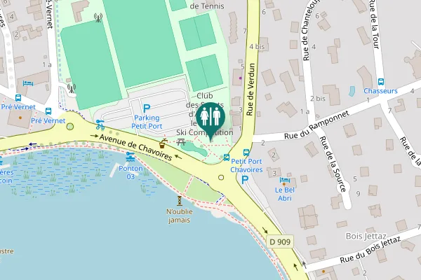 Map showing location of Avenue de Chavoires 3 Toilet