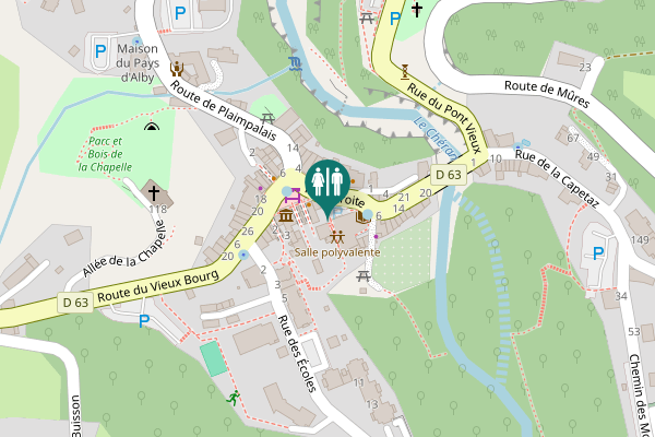 Map showing location of Rue Étroite 4 Toilet