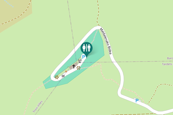 Map showing location of Maïdalenako Bidea 7411 Toilet