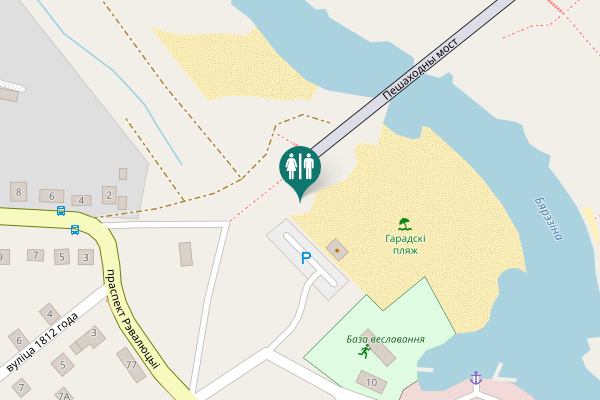 Map showing location of Пешаходны мост Toilet