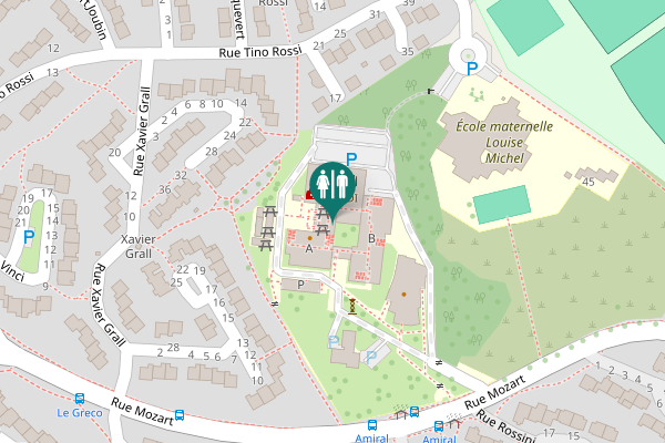 Map showing location of Rue Tino Rossi 17 Toilet