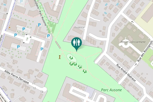 Map showing location of Evidence Toilet