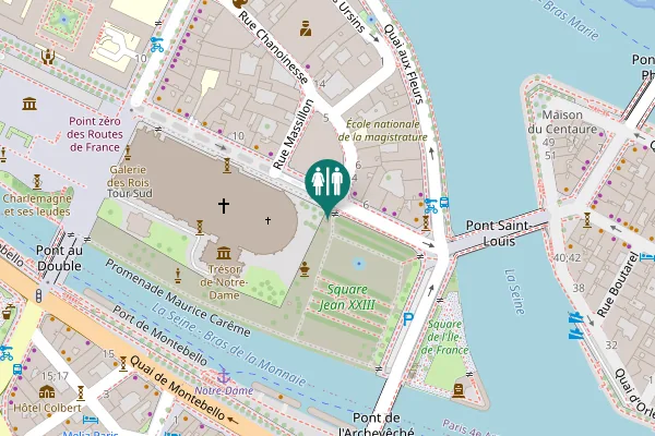 Map showing location of Rue du Cloître Notre-Dame Toilet