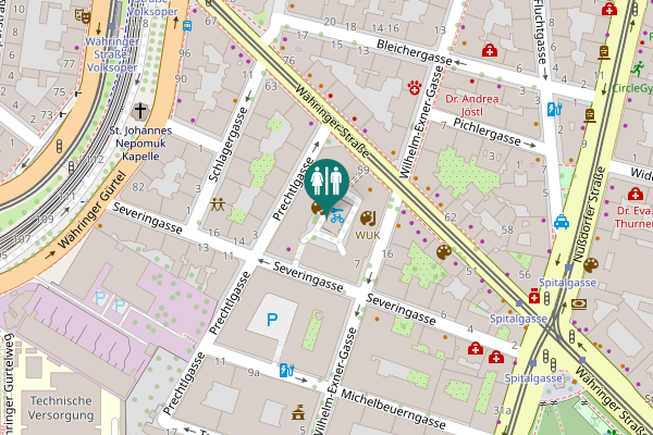 Map showing location of Währinger Straße 59 Toilet