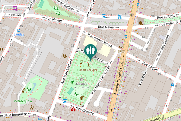 Map showing location of Rue Félix Pécaut Toilet