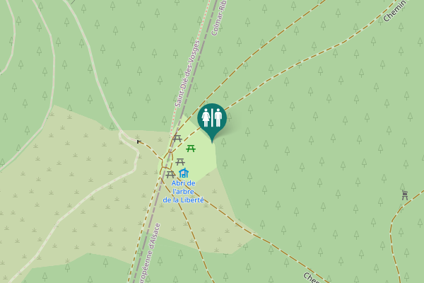 Map showing location of Chemin de la Haute Broque Toilet