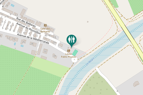 Map showing location of Avenue de la Méditerranée 31 Toilet