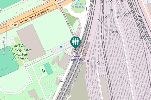 Map showing location of Chemin des Bœufs Toilet