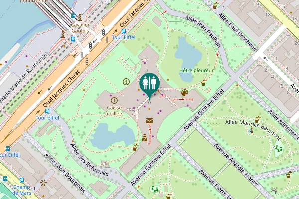 Map showing location of Avenue Gustave Eiffel Toilet