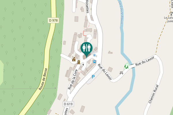 Map showing location of Place de l'Église Toilet