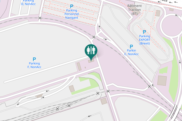 Map showing location of Route Quai de Service Toilet