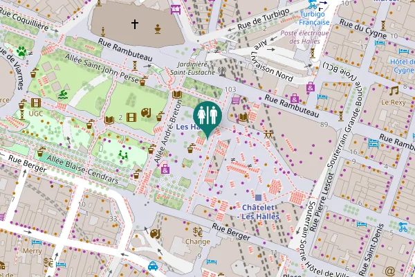 Map showing location of Passage des Lingères 101 Toilet