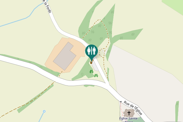 Map showing location of Chemin de la Forêt Toilet