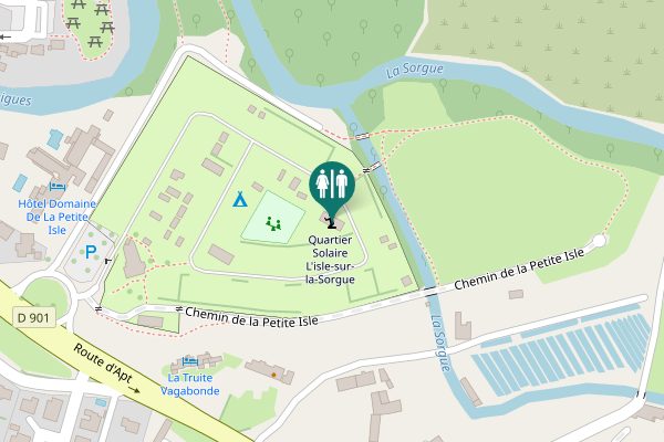 Map showing location of Chemin de la Petite Isle Toilet