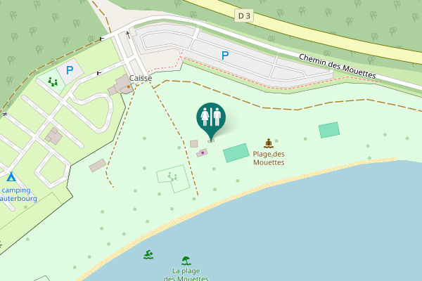 Map showing location of Chemin des Mouettes Toilet