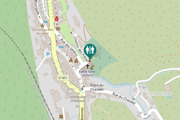 Map showing location of Chemin des Frères 2 Toilet