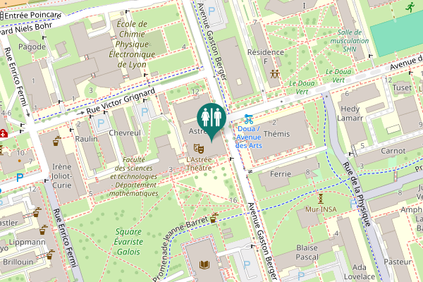 Map showing location of Toilettes mixtes