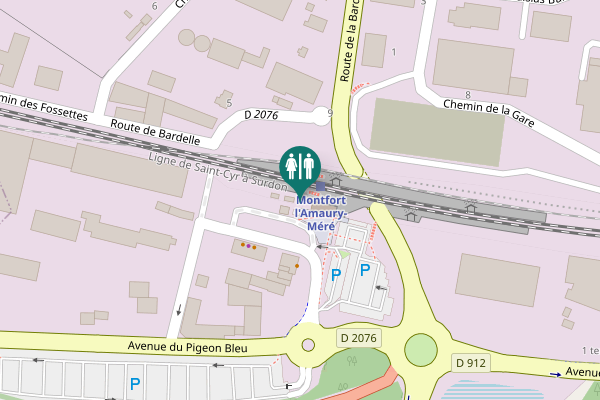 Map showing location of Place Louis Valtou Toilet