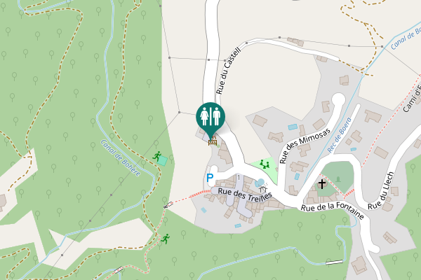 Map showing location of Clara-Villerach Toilet