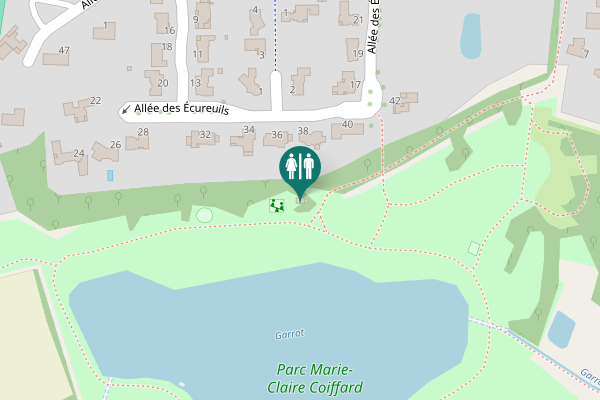 Map showing location of Allée des Écureuils 38 Toilet