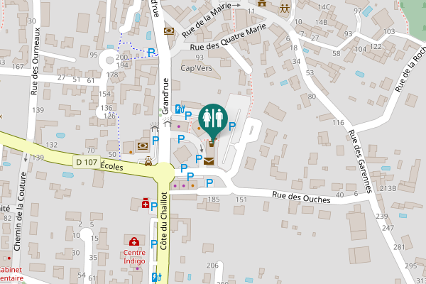 Map showing location of Place de la Halle 20 Toilet