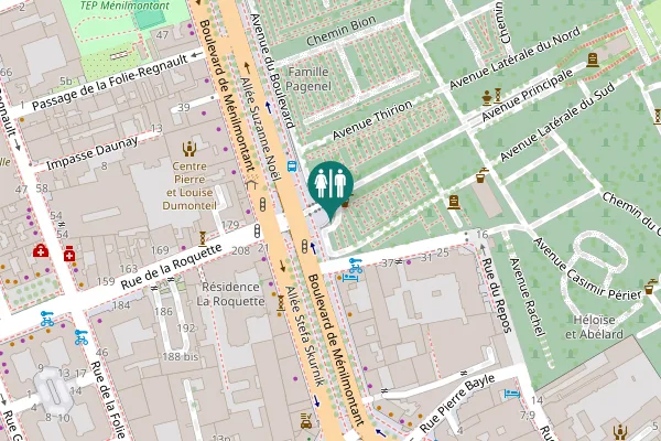 Map showing location of Avenue du Boulevard Toilet