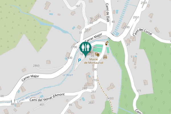 Map showing location of Camí del Veïnat d'Amont 122 Toilet