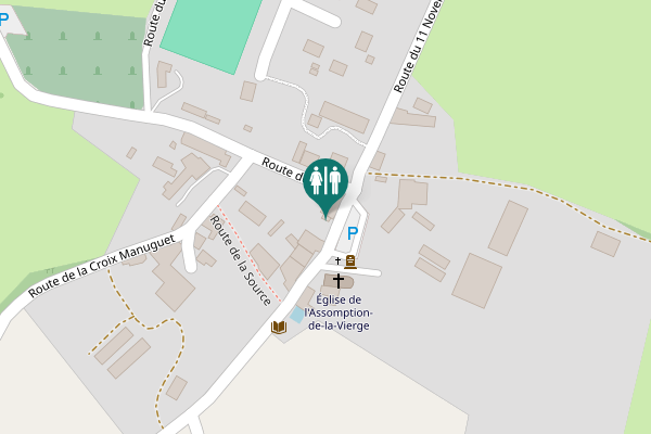 Map showing location of Route du 11 Novembre Toilet