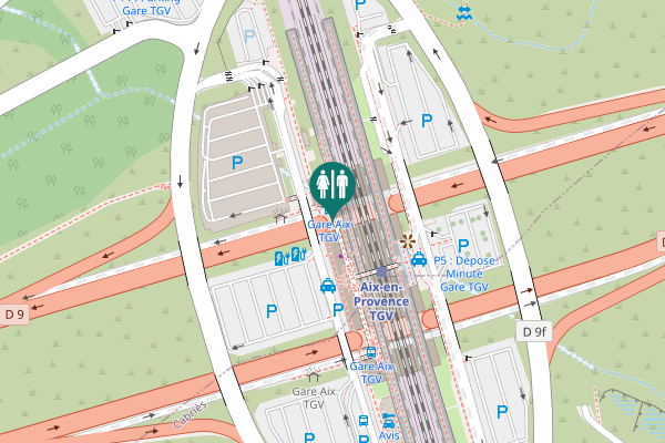 Map showing location of D 9 Toilet