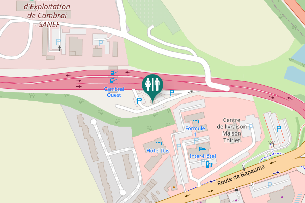 Map showing location of Fontaine-Notre-Dame Toilet